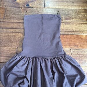 Good Luck Gem Chocolate Strapless Dress
